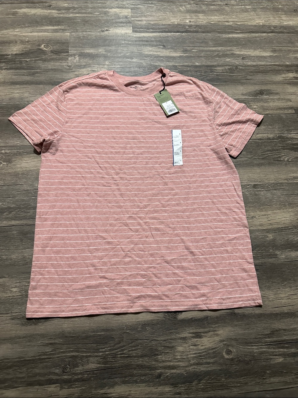 Goodfellow & Co Men's Short Sleeve T-Shirt Pink Stripes